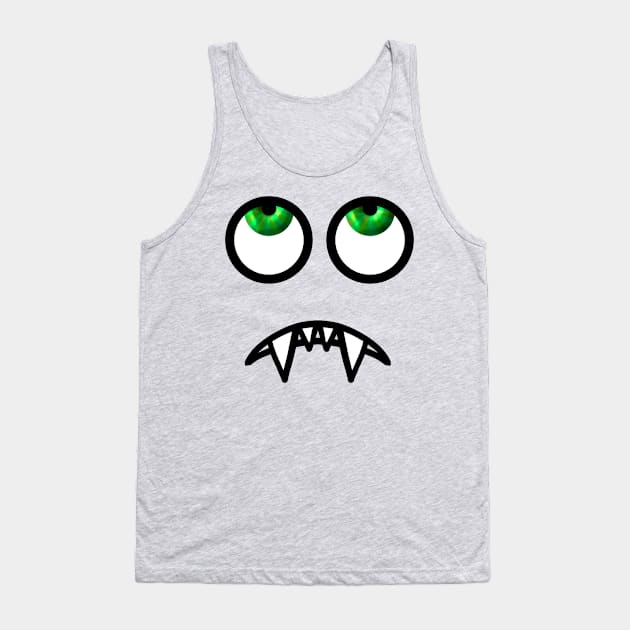 Over It Monster Face Tank Top by SirGreenKnight